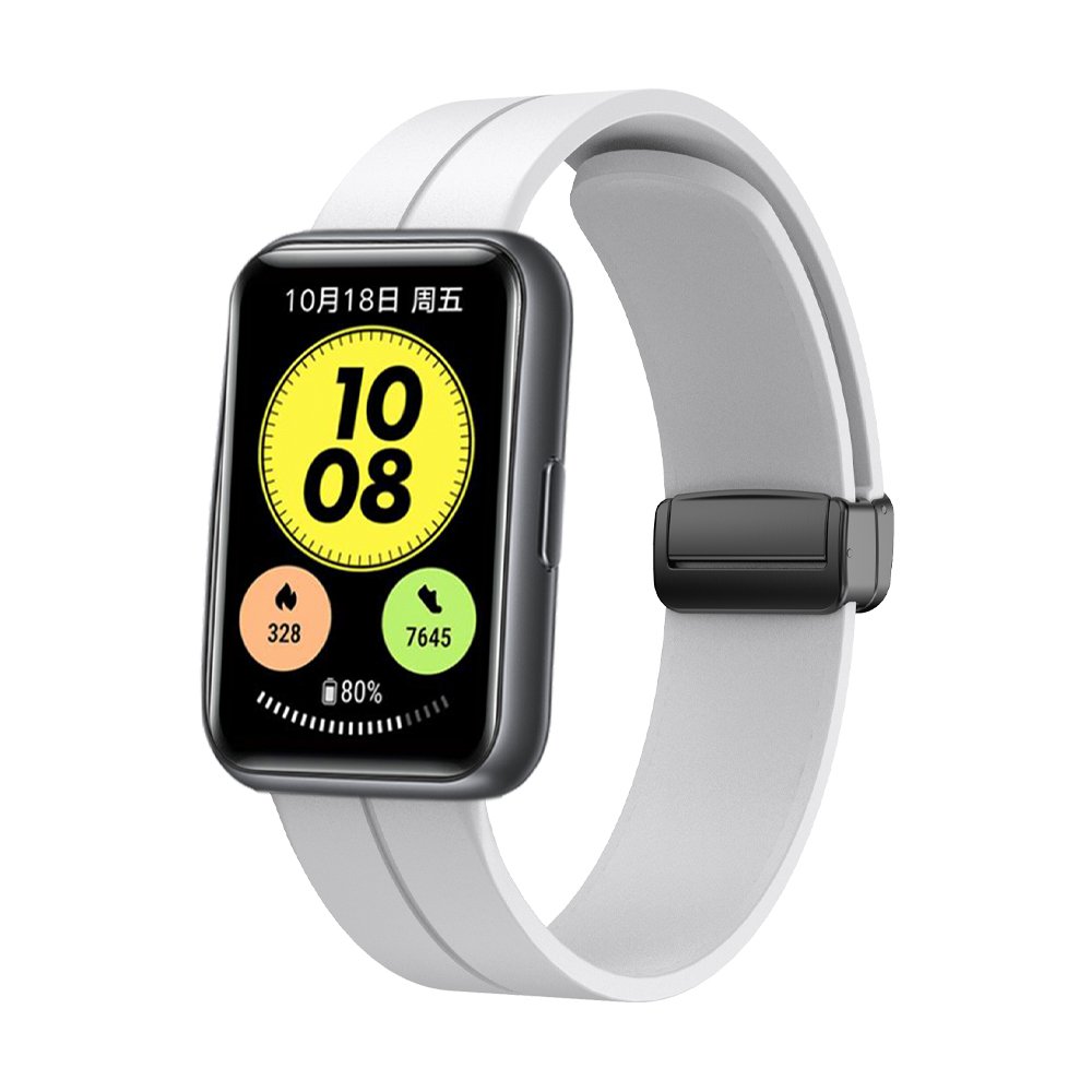 Wholesale Silicon Band for Huawei Watch Fit Bracelet with Magnetic Folding Buckle Soft 20mm Rubber Smart Watch Strap