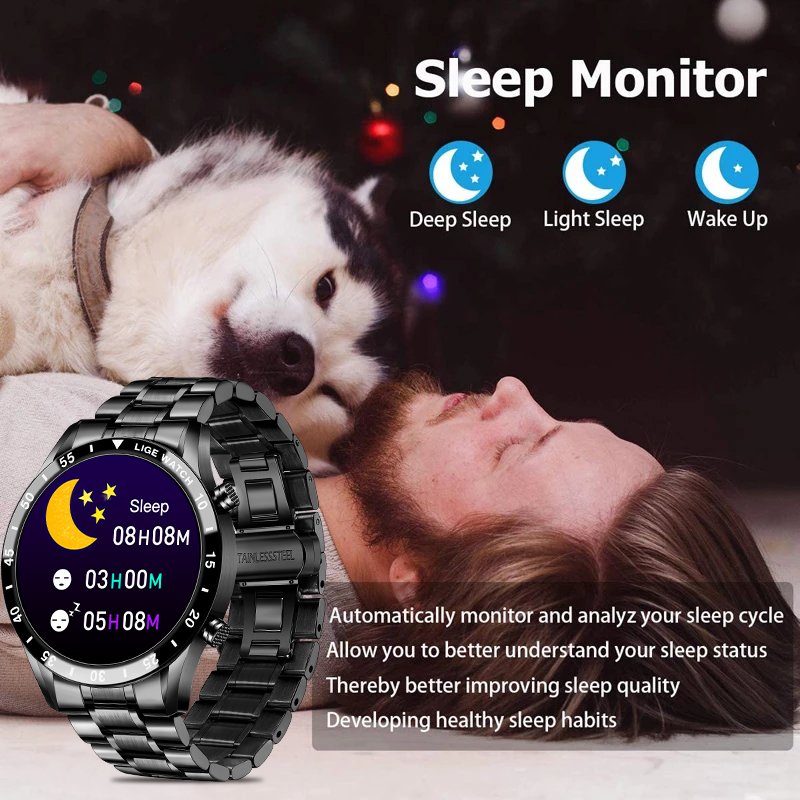 2022 Lige 0189 Fashion Smartwatch Call Heart Rate Monitoring Music Control Waterproof Sports reloj smart watch