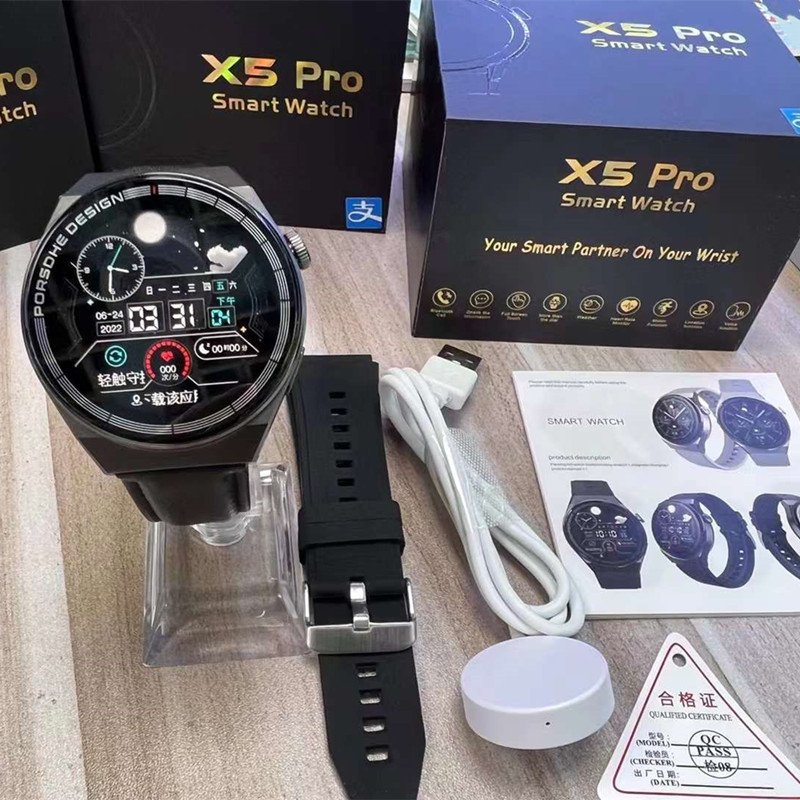X5 Pro Smartwatch NFC Access Control Unlock Reloj Smart Watch Phone Call IP68 Waterproof Wristwatch for IOS Android