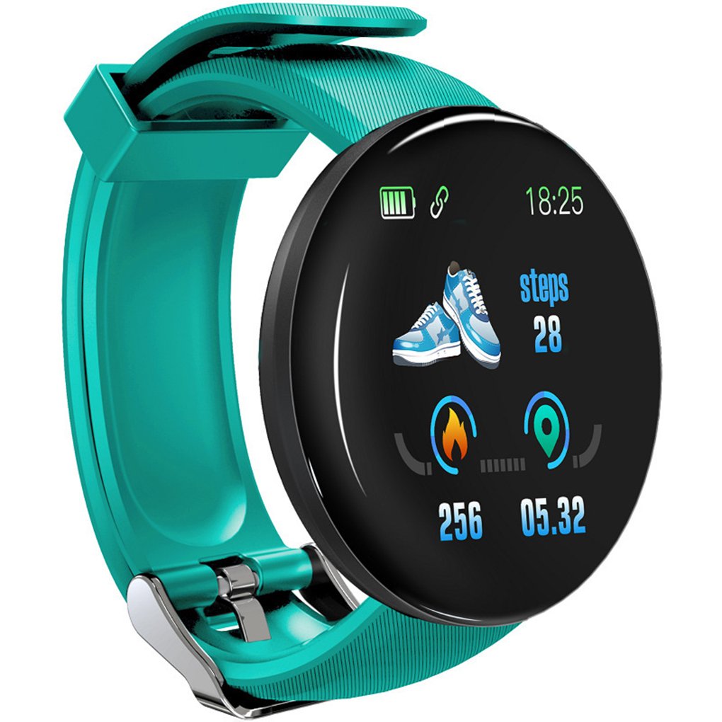 D18 Smart Watch Heart Rate Monitor Men's Women's Smartwatch Round Fitness Digital Watches for Men Women Band Bracelet PK D20 Y68