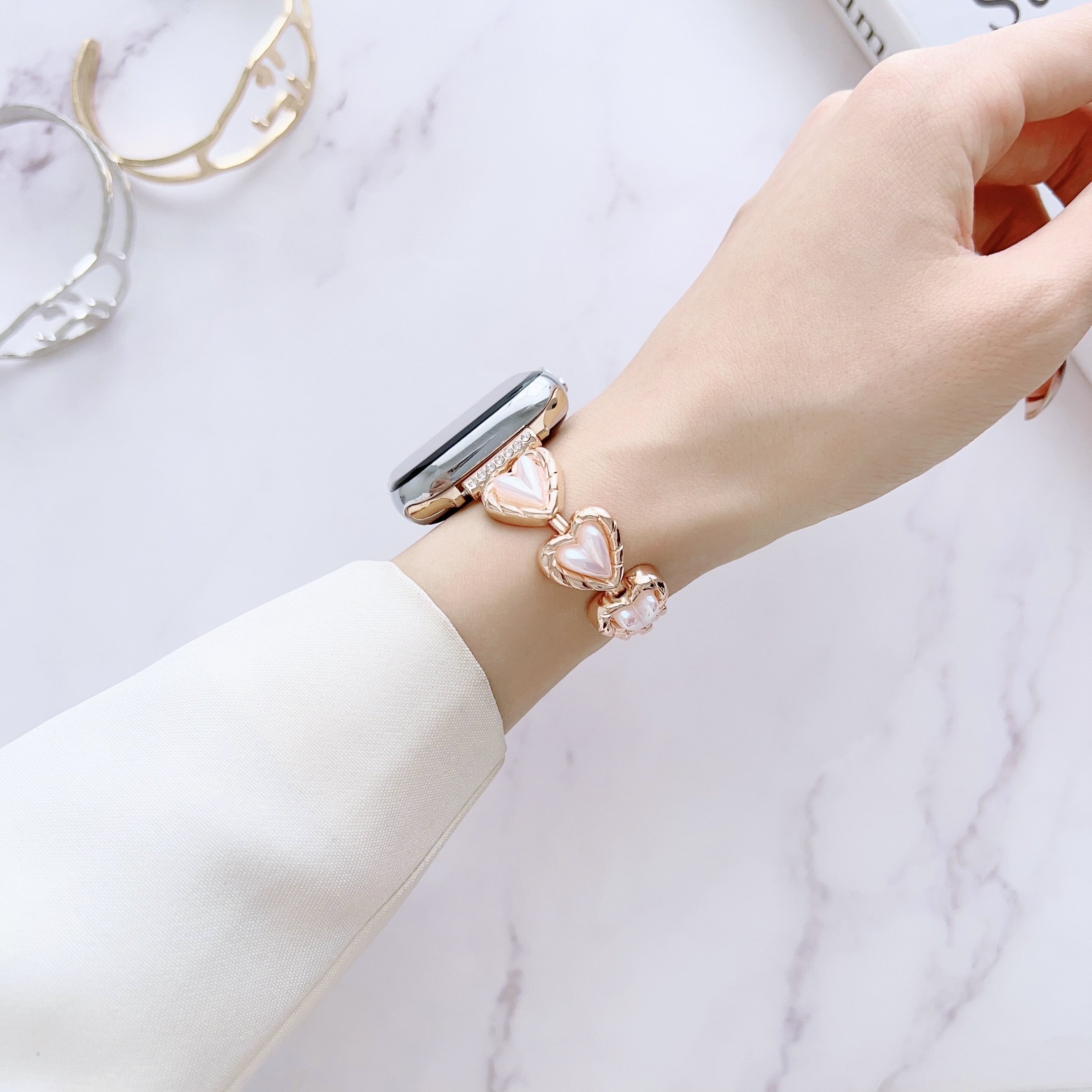 new arrival luxury Metal Smart Watch Strap Chain 1 2 3 5 6 7 8 Stainless Steel Watch Band For Apple 44 40 45 49 4142 38 mm