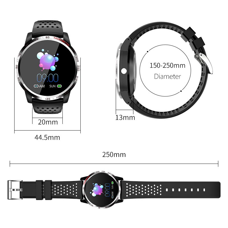 SKMEI W3 Smart Watch Health Monitor Heart Rate ECG+HRV Sports Pedometer IP67 Waterproof Round Screen Smart Watch