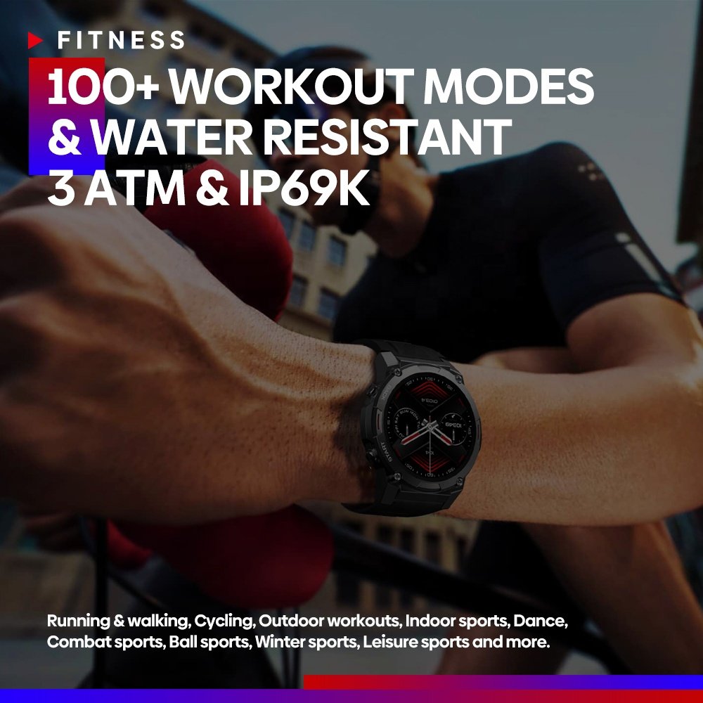 1.43'' AMOLED Display Always-on Smart Watch Heart Rate Blood Oxygen Monitor BT Calling Smartwatch Zeblaze Vibe 7 Pro