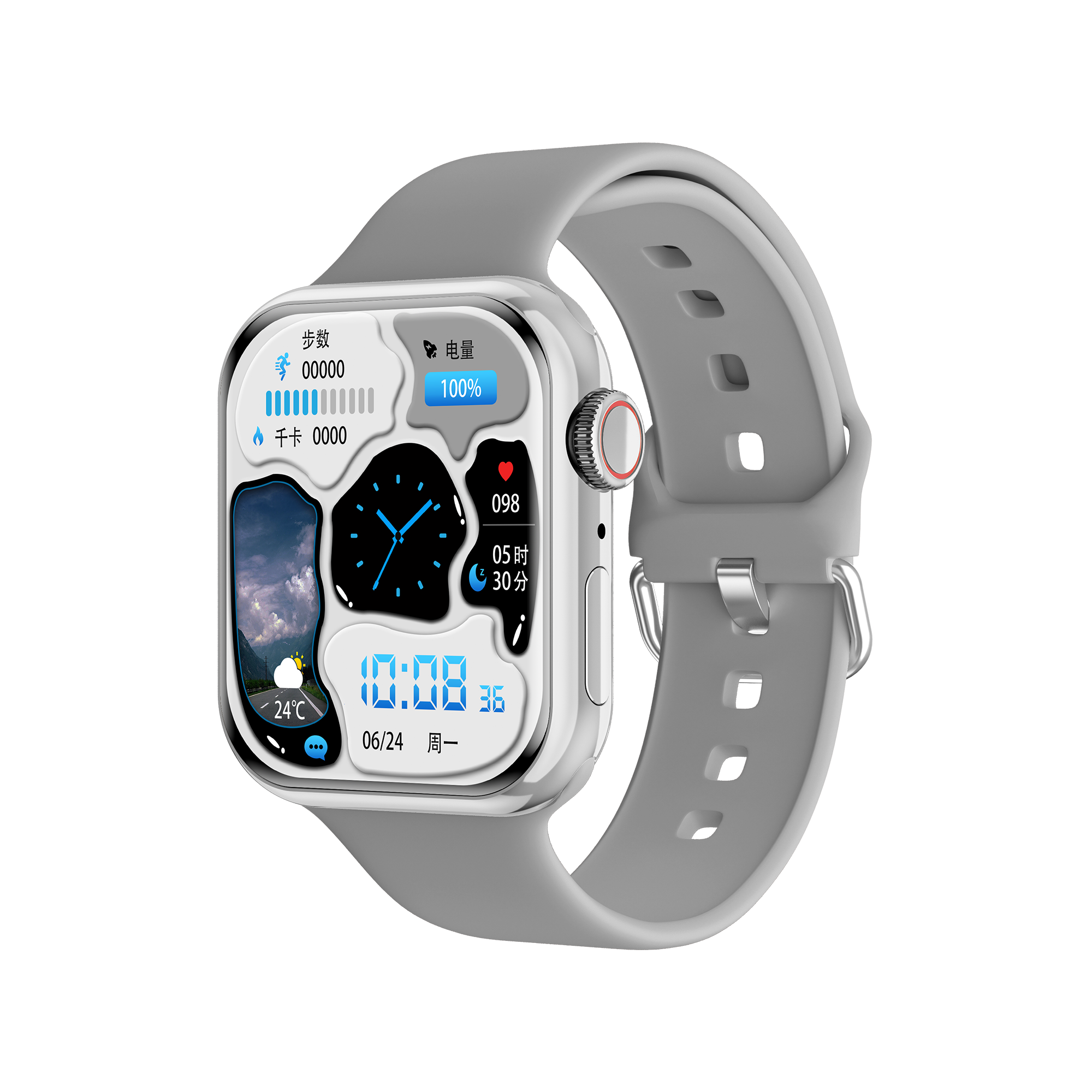 2023 new fashion Muslim touch HD Screen Call Body Temperature Dynamic island Function IW9 inteligente Smart Watch