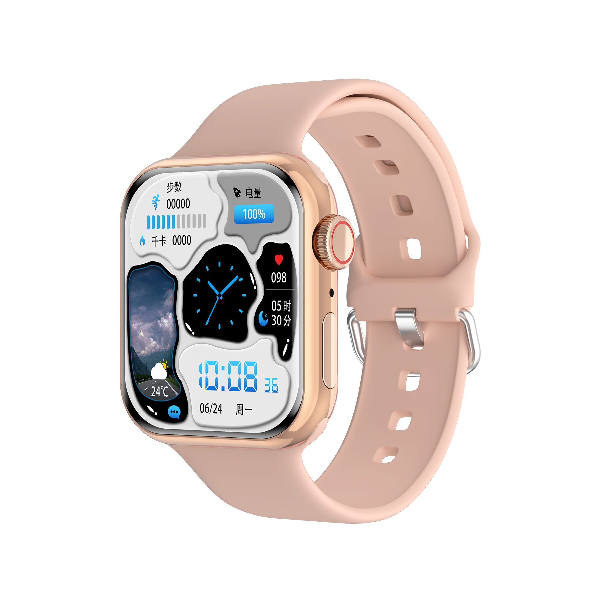 2023 new fashion Muslim touch HD Screen Call Body Temperature Dynamic island Function IW9 inteligente Smart Watch