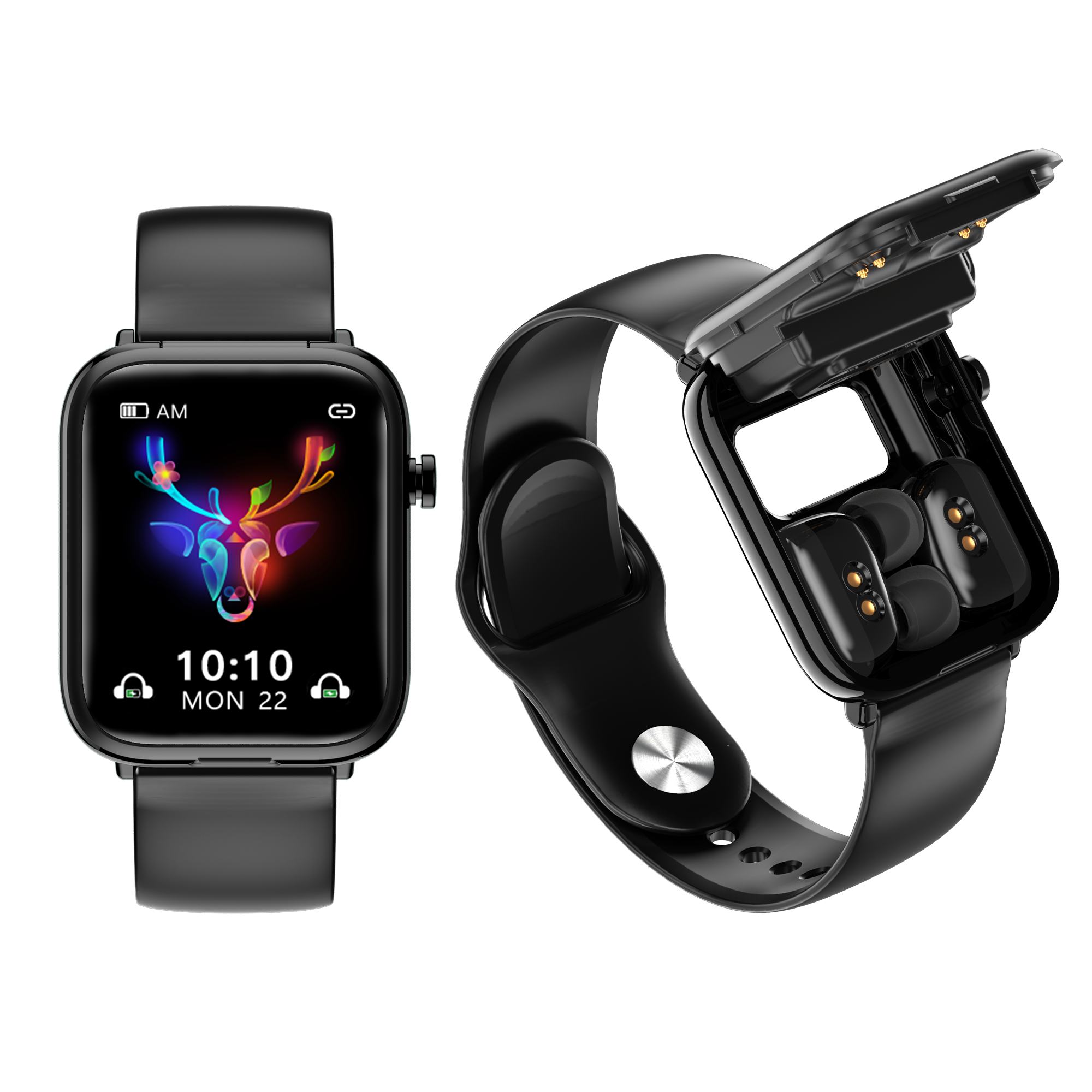 2022 New Arrivals Smart Watch With Earbuds Earphone 2 in 1 Smart Watch Wireless Earphone sport Smartwatch for woman men X8