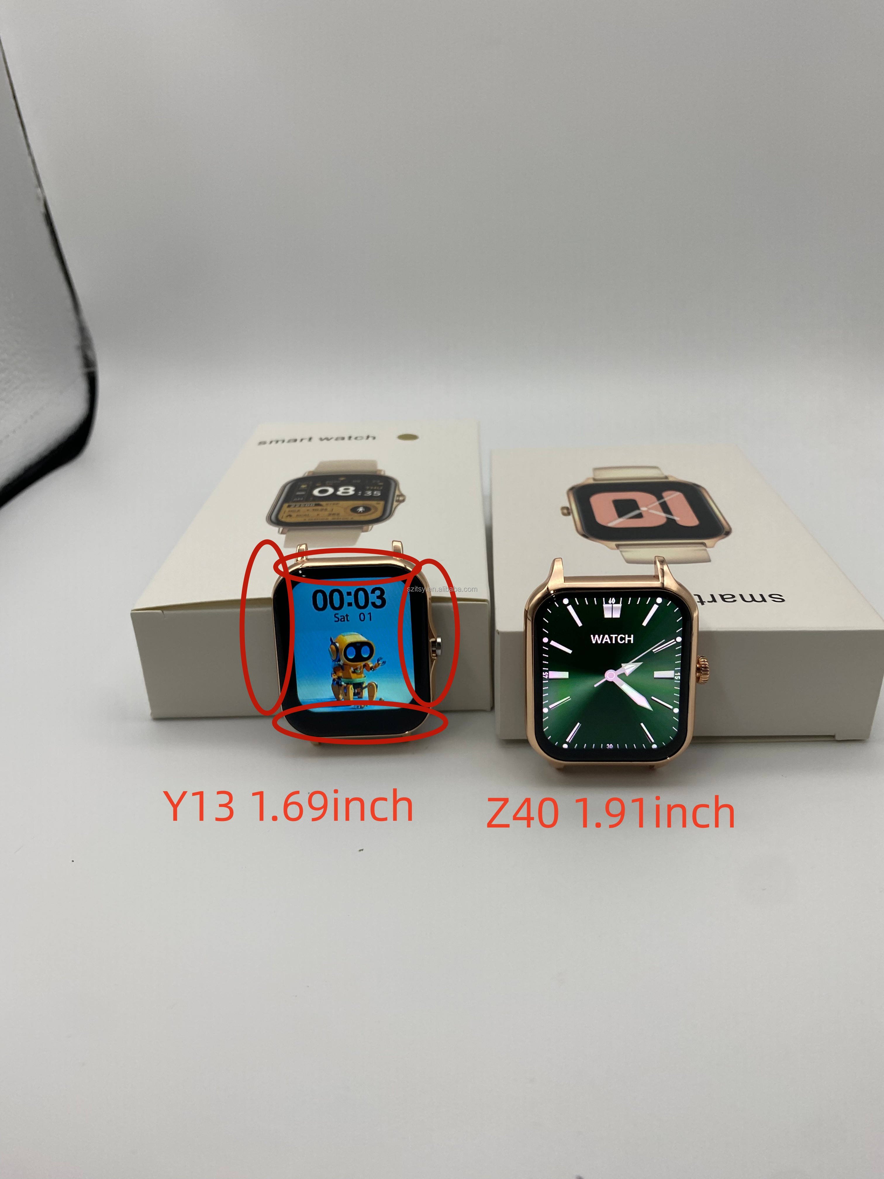 New arrival Y13 smartwatch Upgrade z40 woman smartwatch Full Touch Sport Smart Watch PK t900 pro max l Series 8 Smart Watch