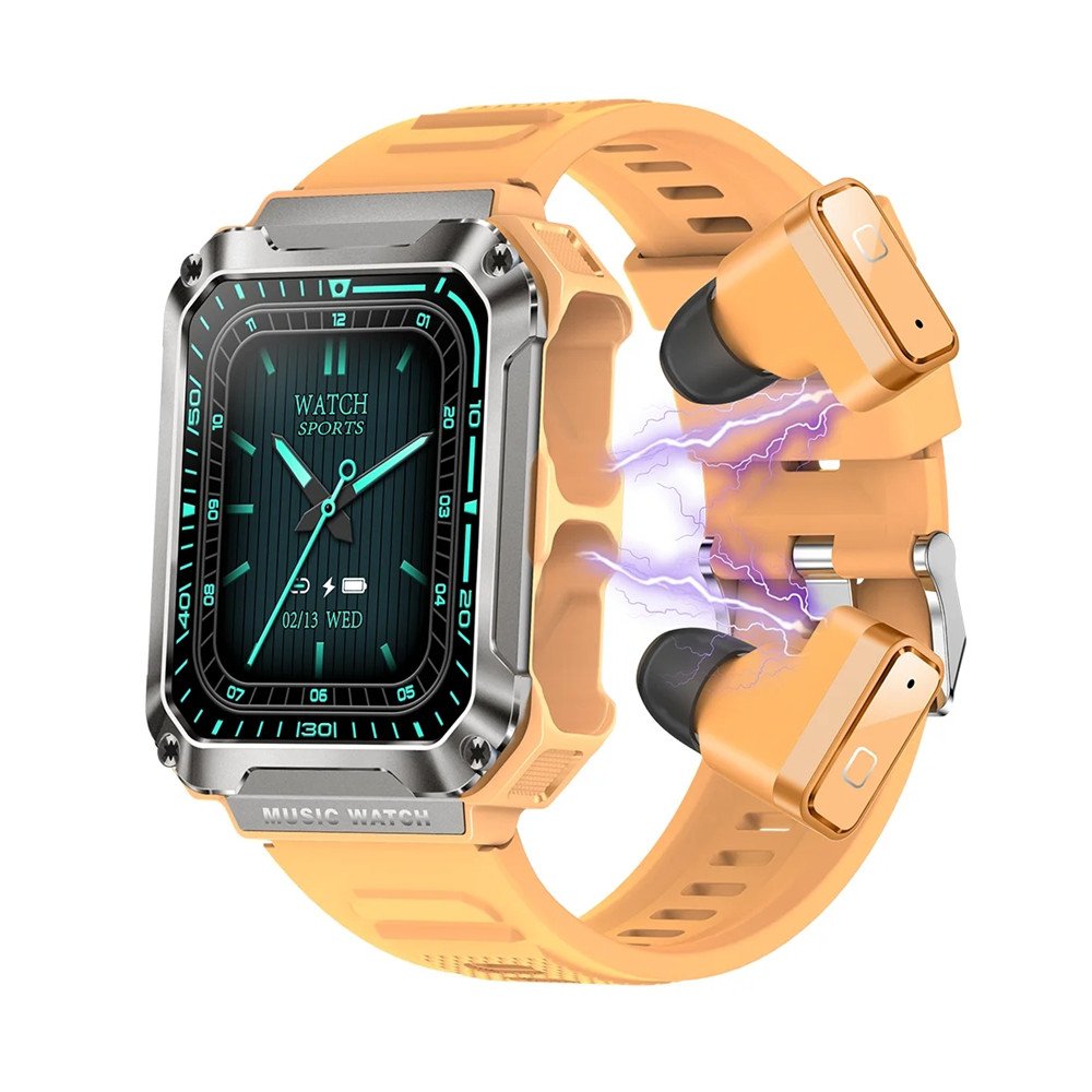 T93 Smart Watch 3 in 1 TWS Earphones 4g Large Memory BT Call HD Screen Voice Assistant Sports Men Smartwatch