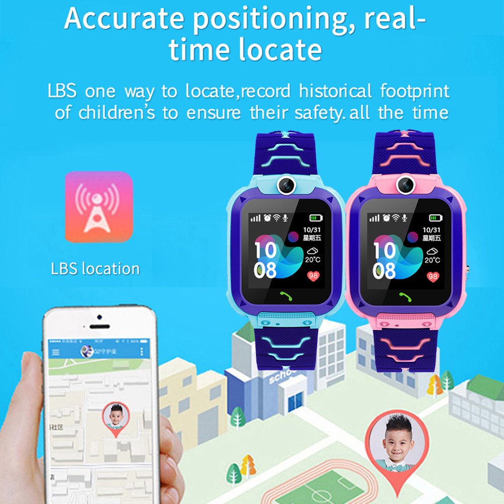 Latest Children Waterproof IP67 Touch Screen SOS LBS Tracker Smartwatch Kids Smart Watch For Kids
