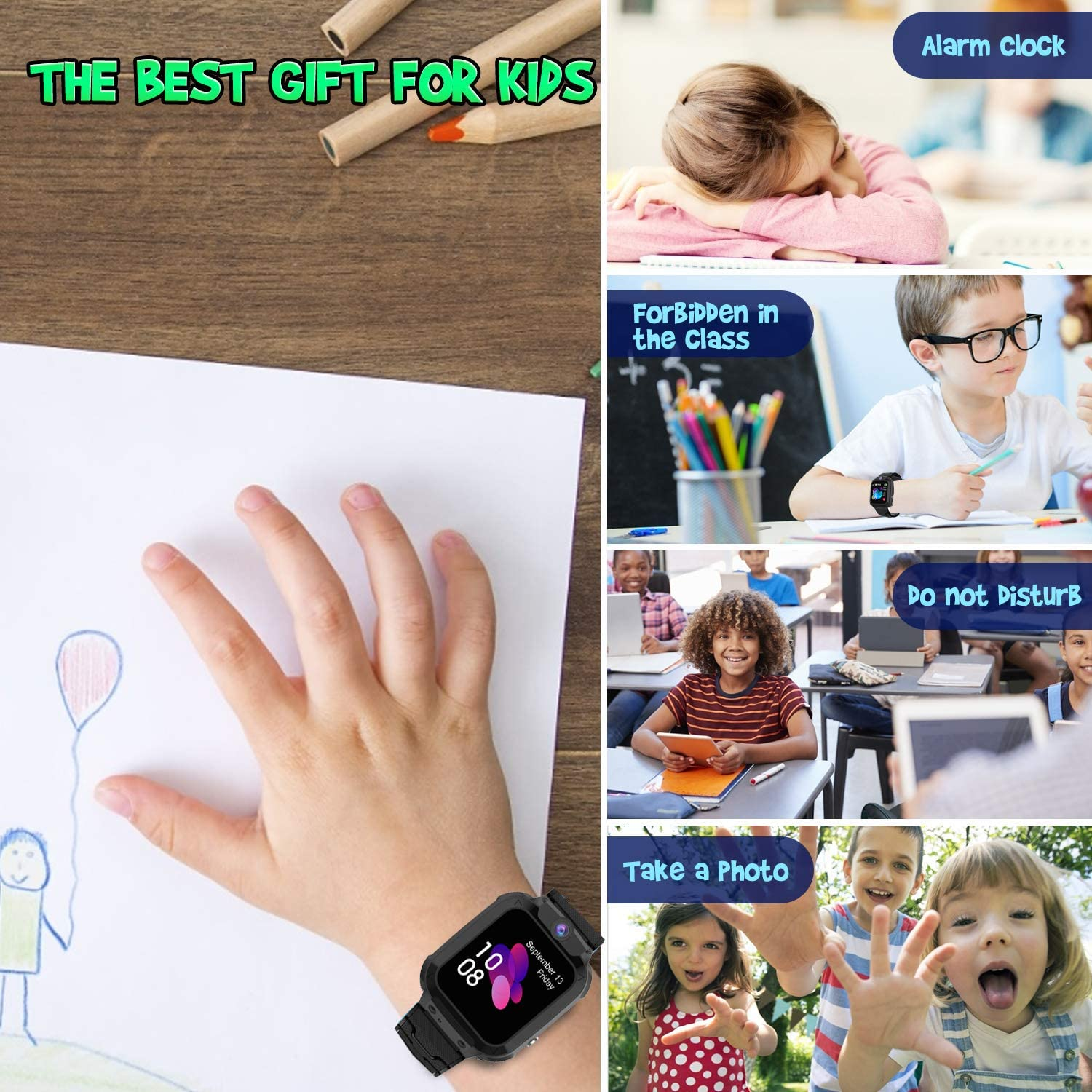 E01 Kids Watch IP67 Waterproof 2G SIM Card Smart Watch SOS Anti-Lost LBS Smartwatch Call Location Tracker Watch