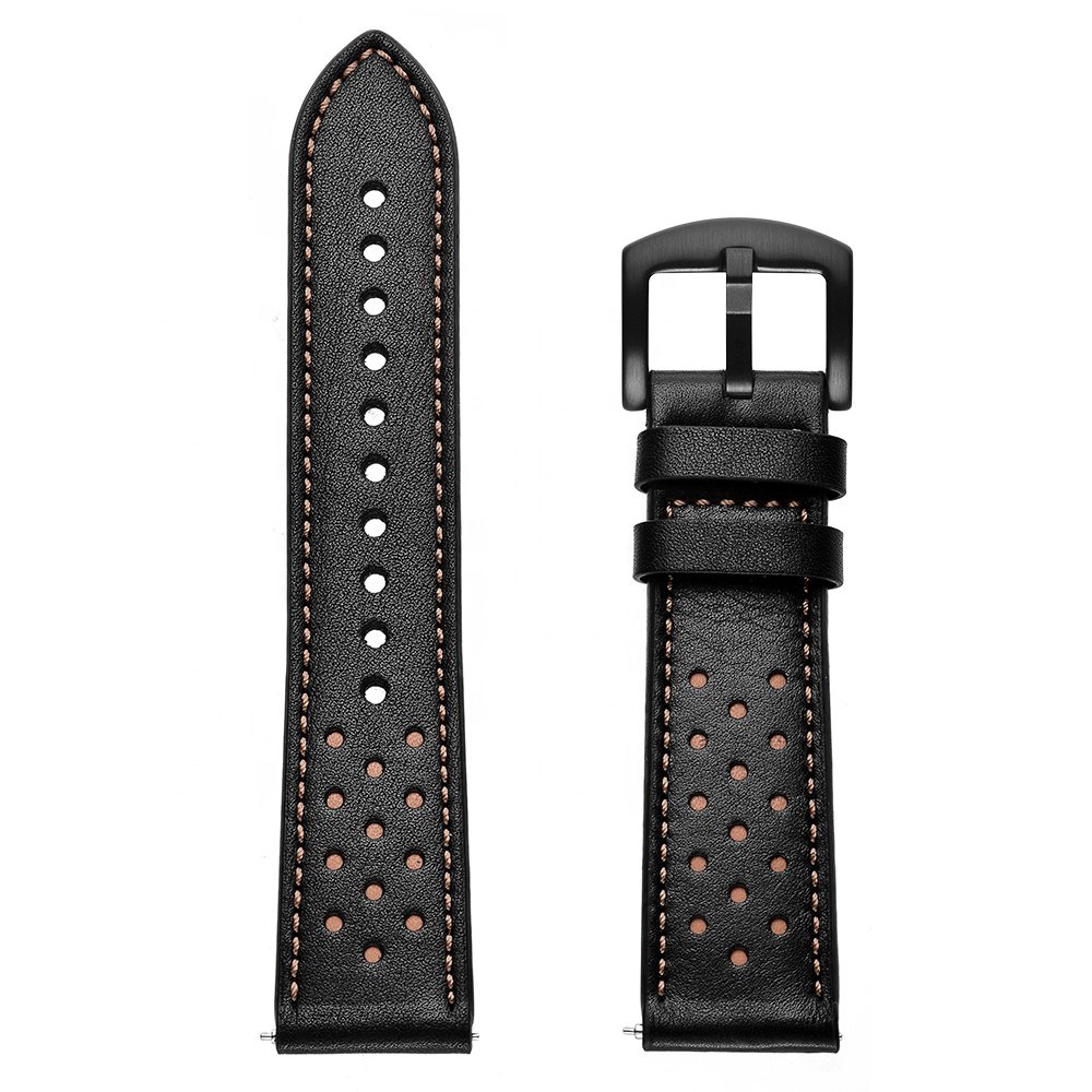 Newest 20mm 22mm genuine leather smart watch band for samsung galaxy watch 4 classic 3 active 2 S3 gear Sport