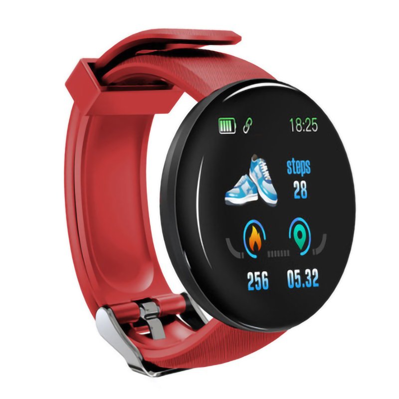 Vintage Waterproof Sport Wrist Band Pedometer Men Women Blood Pressure D18 Smart Watch
