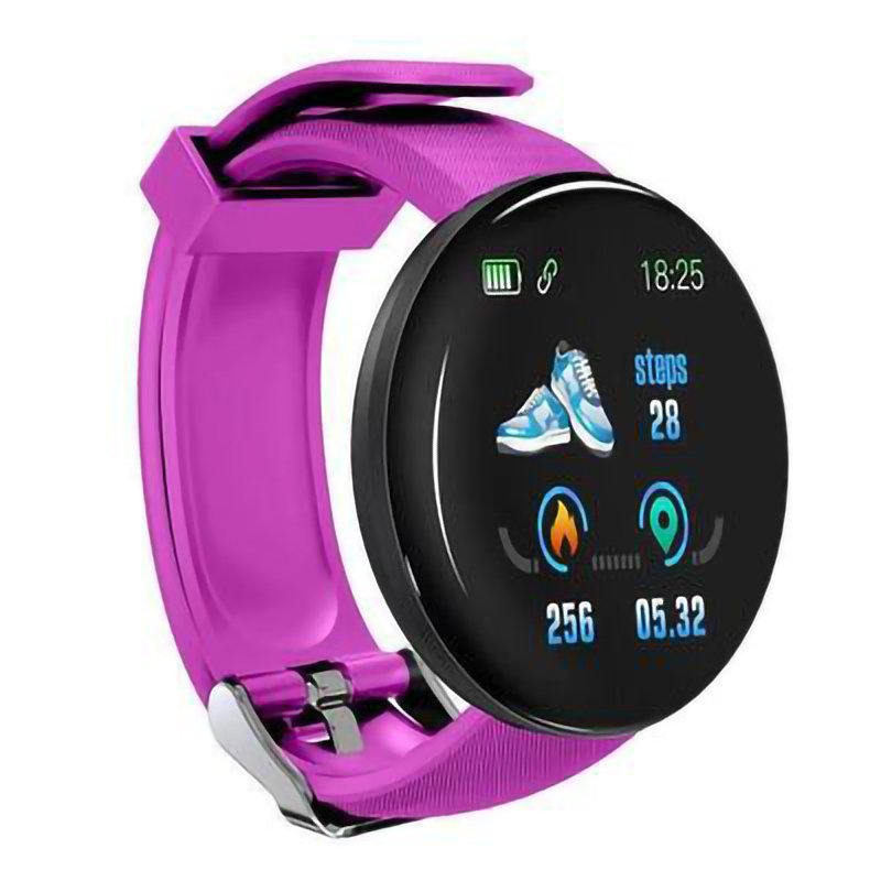 Vintage Waterproof Sport Wrist Band Pedometer Men Women Blood Pressure D18 Smart Watch