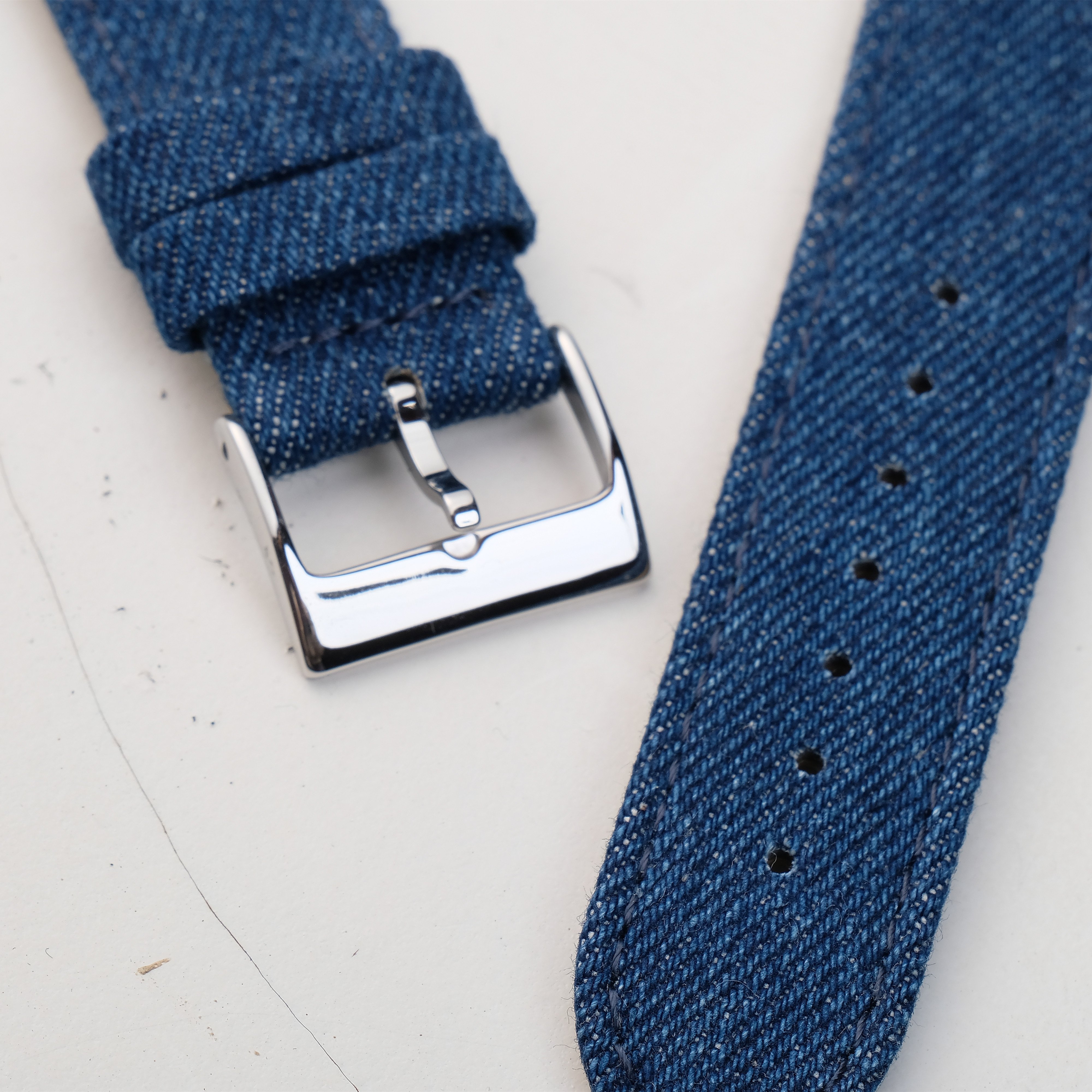 unique hot selling designer exclusive flexible vintage denim canvas smart watch band for Samsung watch 18mm 20mm 22mm