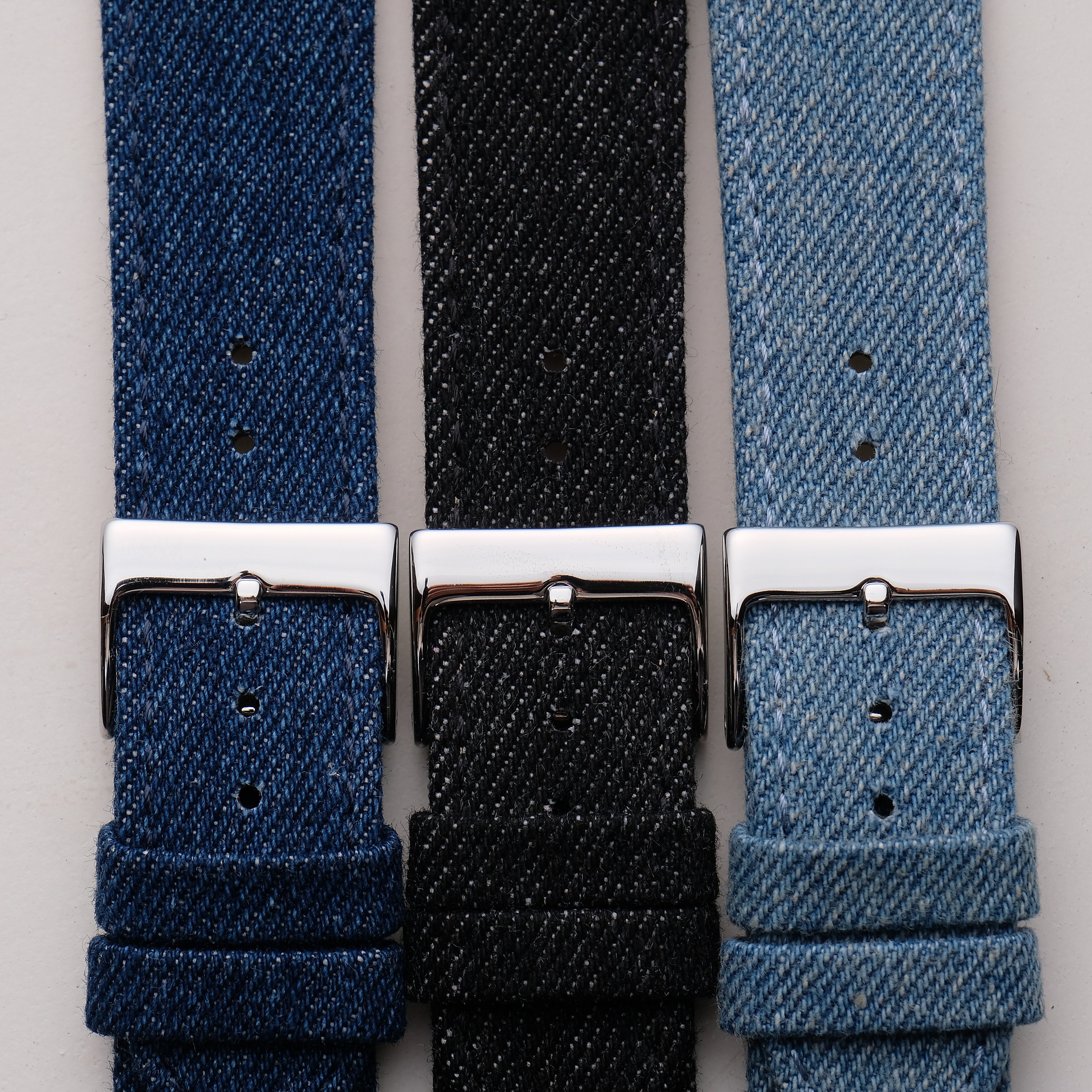 unique hot selling designer exclusive flexible vintage denim canvas smart watch band for Samsung watch 18mm 20mm 22mm