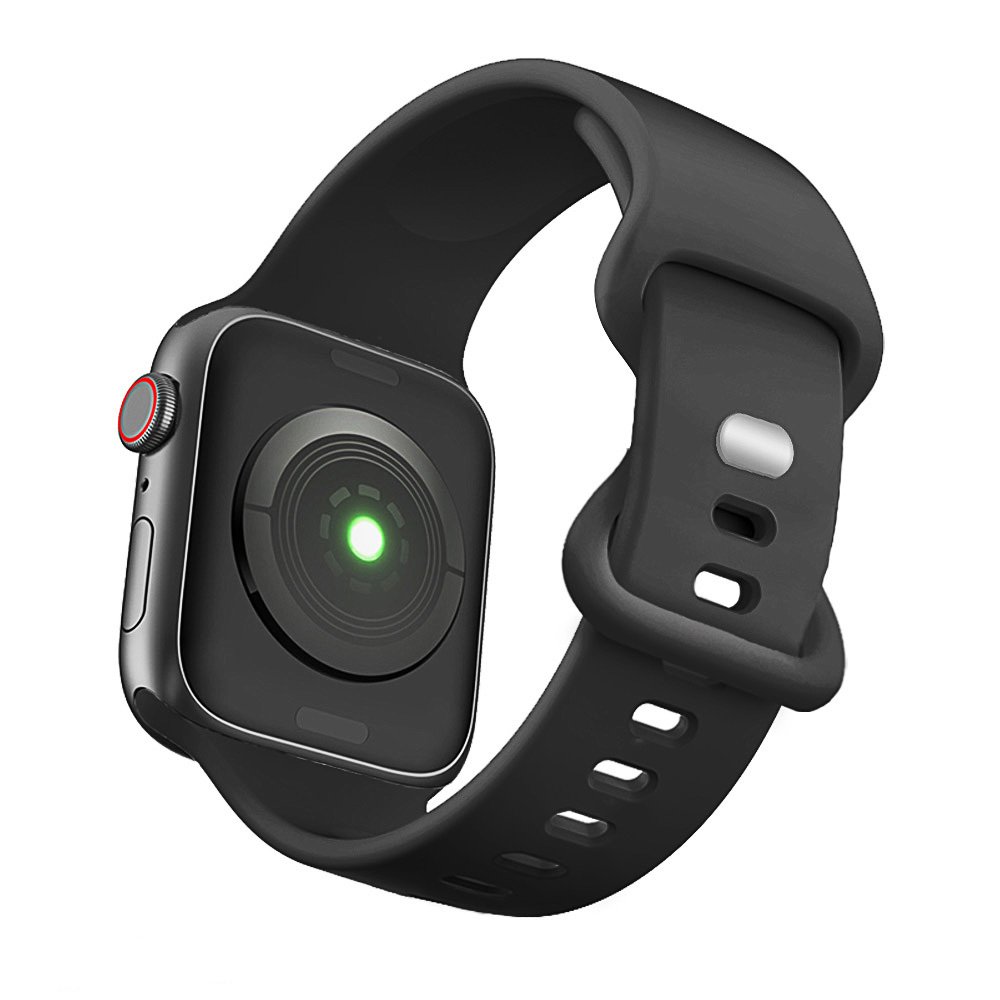Silicone Watch Band For Apple Watch Series 7 6 5 4 3 2 1 Soft Replacement Smart Watch Strap For iwatch 38 40 41 42 44 45 mm