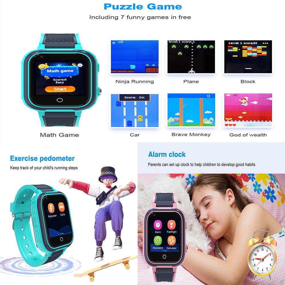 Watch supplier New design wearable devices children safety SOS GPS 7 funny games flashlight smart watch A10 kids watches