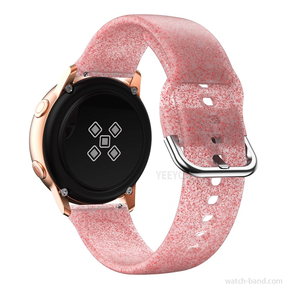 Silicone Rubber Night Vision Glitter Smart Watch Bands for Active 2 for Samsung strap galaxy watch 7 strap smart watch