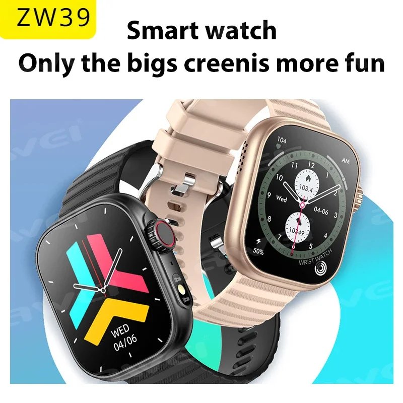 Hot selling ZW39 Health Sport Cheap Smart Watch Men Women Heart Rate Monitor Android IOS Smartwatch Call With Encoder Flashlight