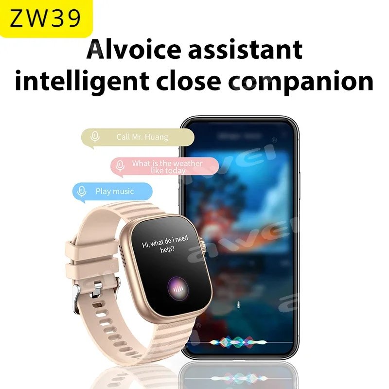 Hot selling ZW39 Health Sport Cheap Smart Watch Men Women Heart Rate Monitor Android IOS Smartwatch Call With Encoder Flashlight