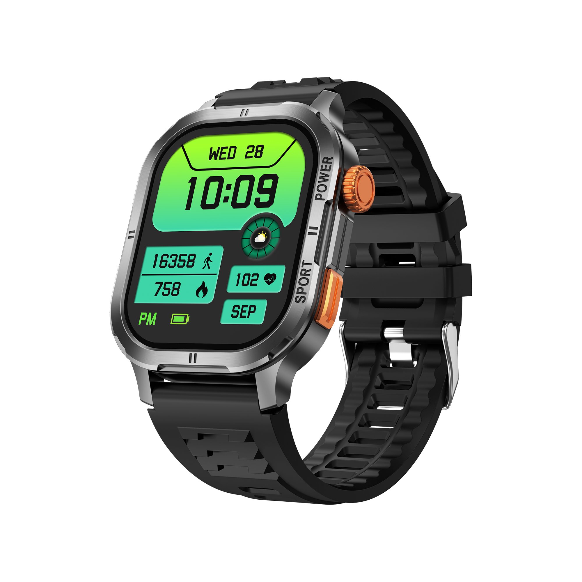 350Mah Blood Pressure Smartwatch IP68 Waterproof M63 AMOLED Screen Smart Watch Exercise Modes BT Calling Health Monitoring CE