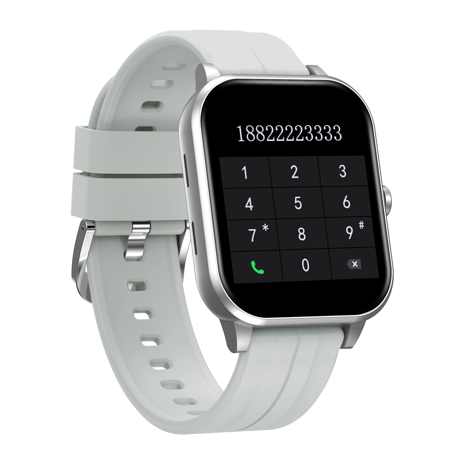 Large battery and low power consumption H Band APP 1.54 inch screen dial number smart watch stainless steel