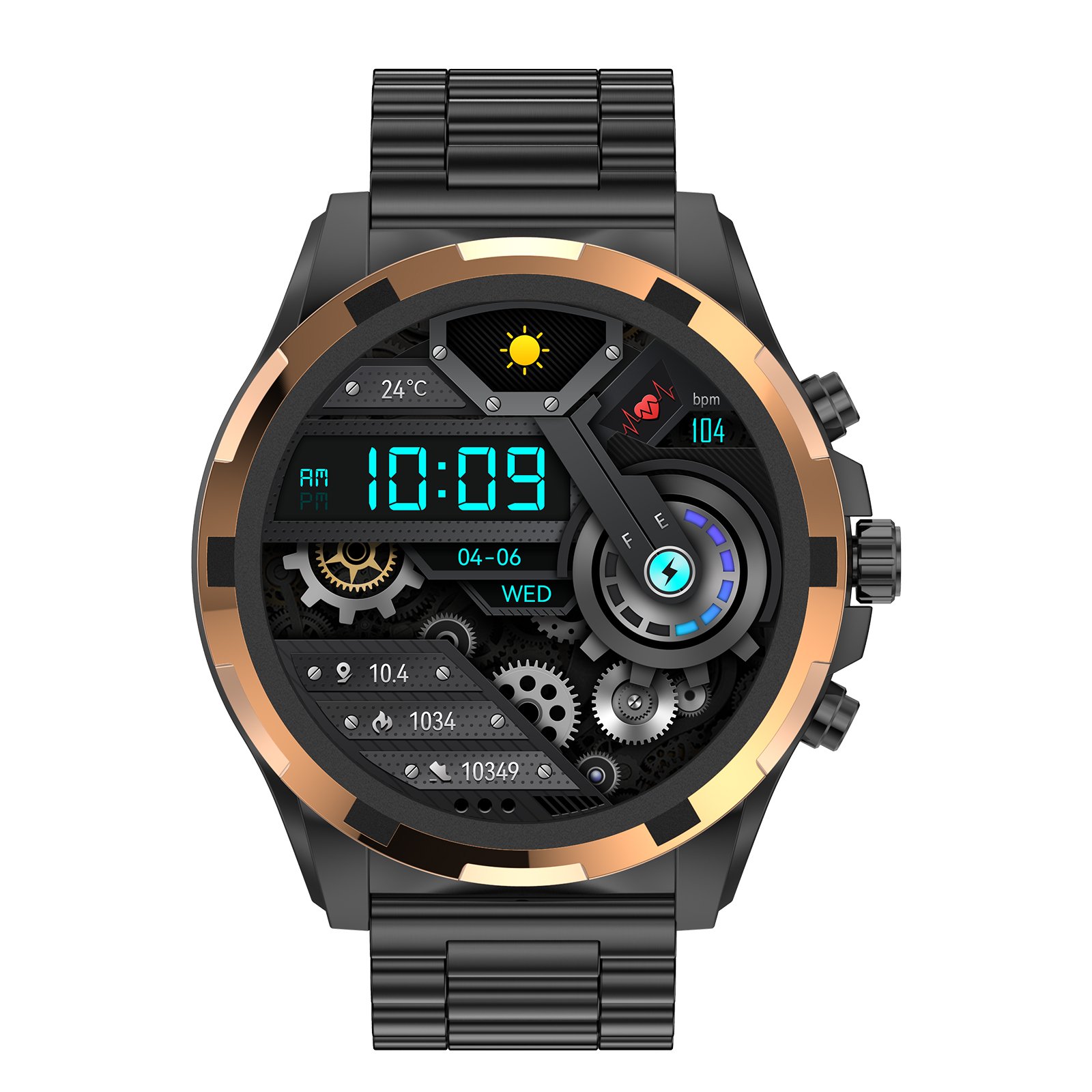 Business Smart watch HK98 Amoled screen 1.43 Inch With STEEL STRAP Metal Strong Body Case exercise modes Smartwatch T500 for men