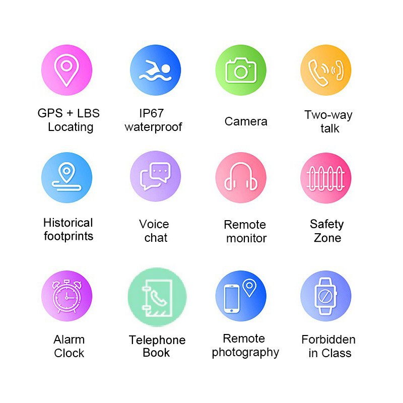 Q11 Kids GPS Watch Phone Waterproof SIM Touch Screen Smartwatch Bracelet Wristband Smart Watch for Children Gift