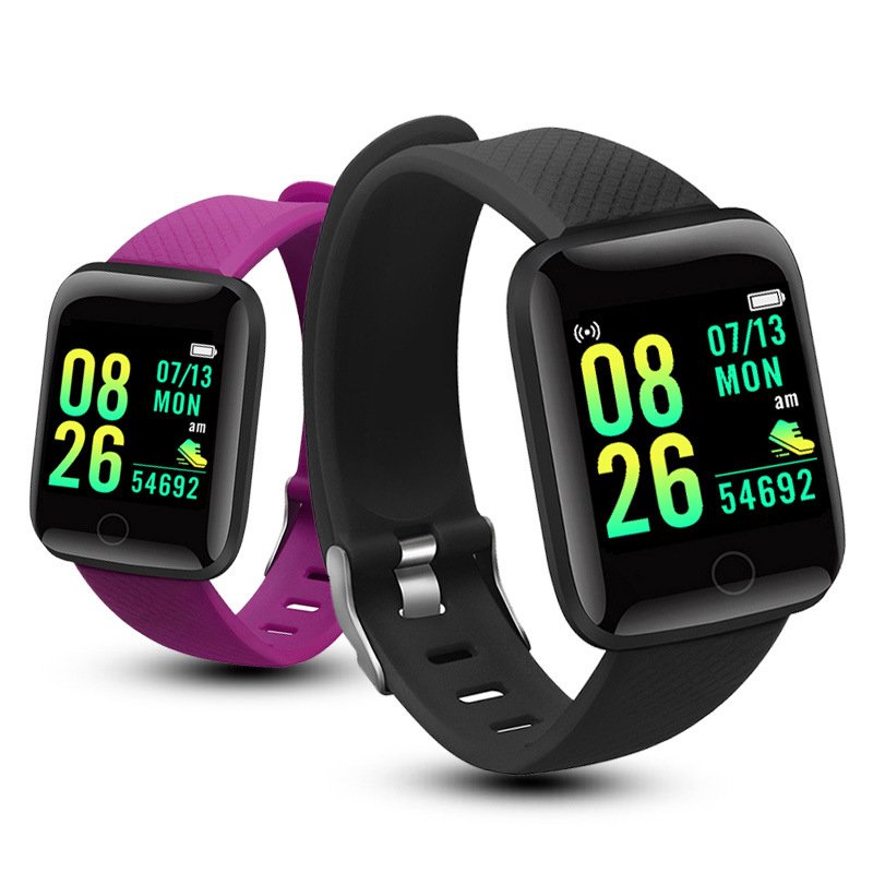 Hot Selling Smart Watches 116 Plus Sport Fitness Tracker Bracelet Heart Rate Blood Pressure Smart Bracelet