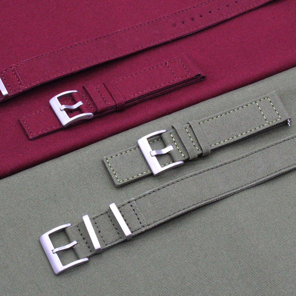 2024 Yunse New Design Premium Quality Sailcloth Fabric Canvas Watch Straps Quick Release 18 20 22 24mm Suitable for Smart Watch