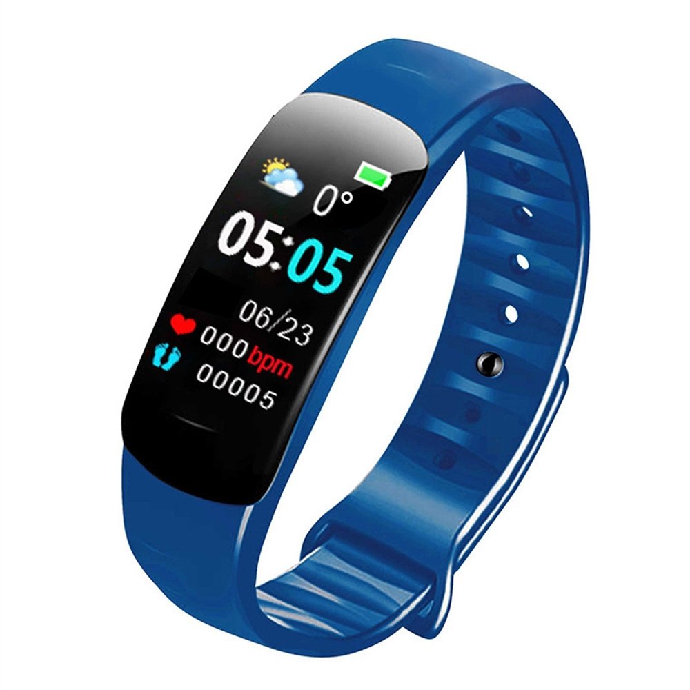Factory Direct Supply C1 plus Smart Bracelet Color Screen Waterproof Heart Rate Blood Pressure Sport Smartwatch Band C1plus