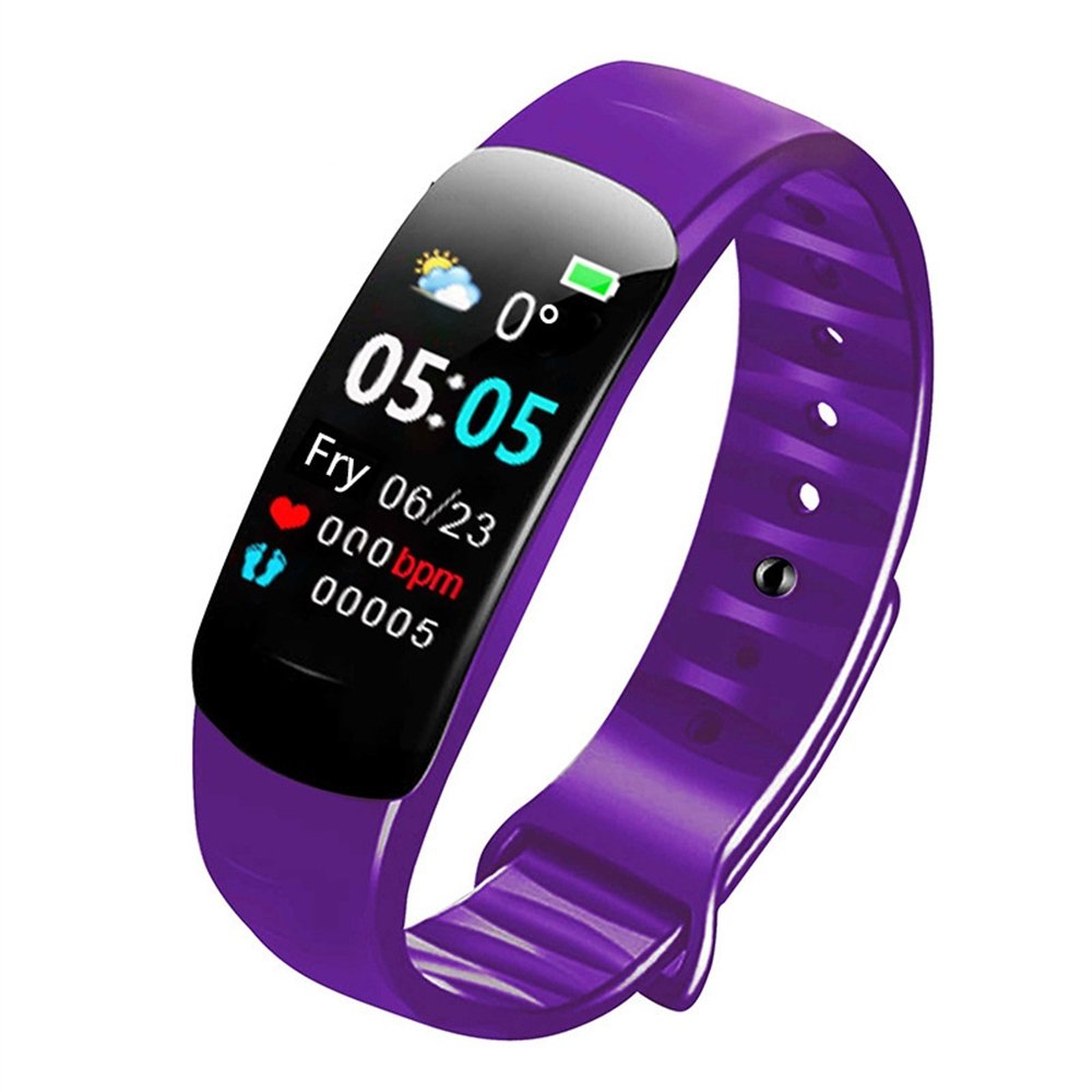 Factory Direct Supply C1 plus Smart Bracelet Color Screen Waterproof Heart Rate Blood Pressure Sport Smartwatch Band C1plus