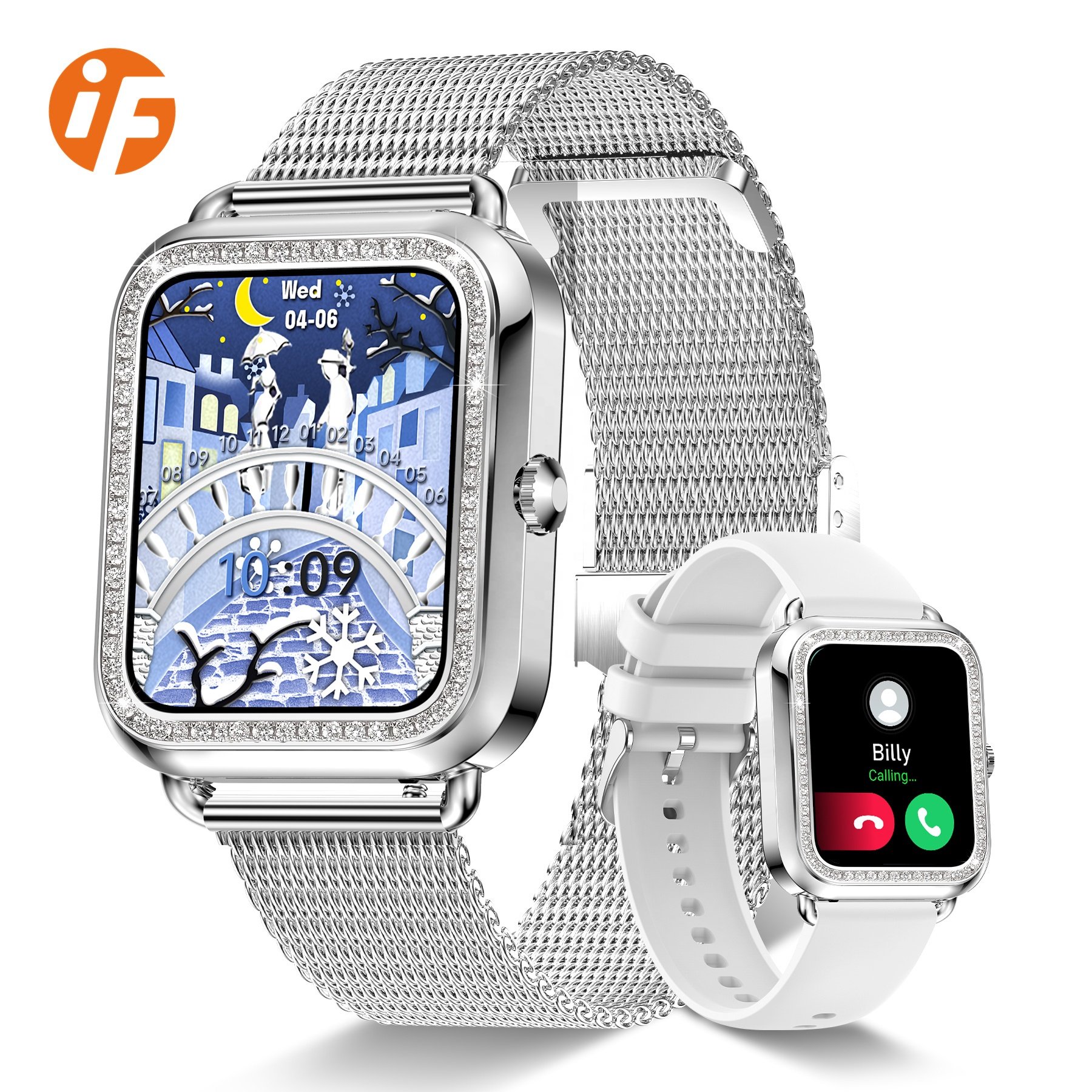 INNOFOVO ip68 waterproof smart watch for women bt calling smart watch 2023 for android phone