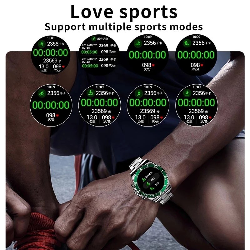 AW12 Smart Watch for Men BT Call Message Display DIY Wallpaper Heart Rate Blood Pressure Sports Waterproof Smartwatch