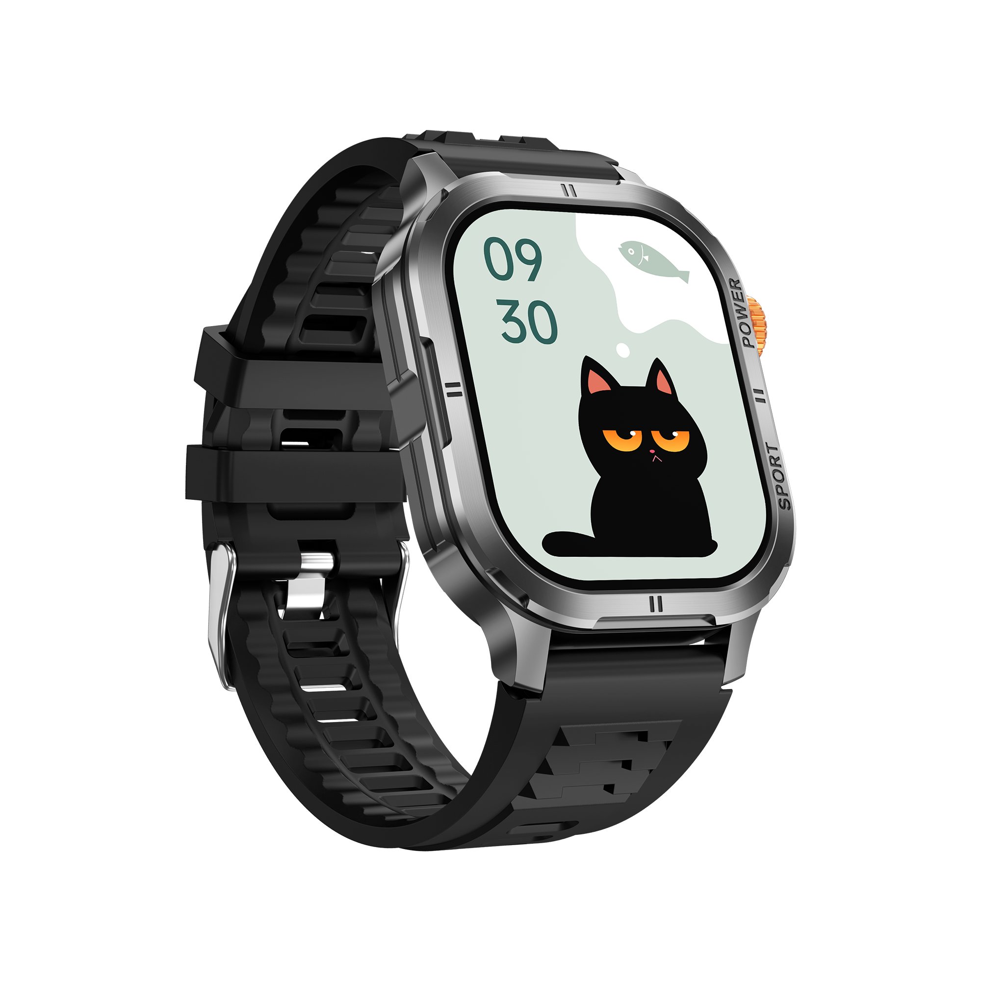 Outdoor SmartWatch M63 AMOLED Screen Smart Watch Adult Blood Oxygen Heart Rate Waterproof Metal Baday Rectangle Health Watch CE