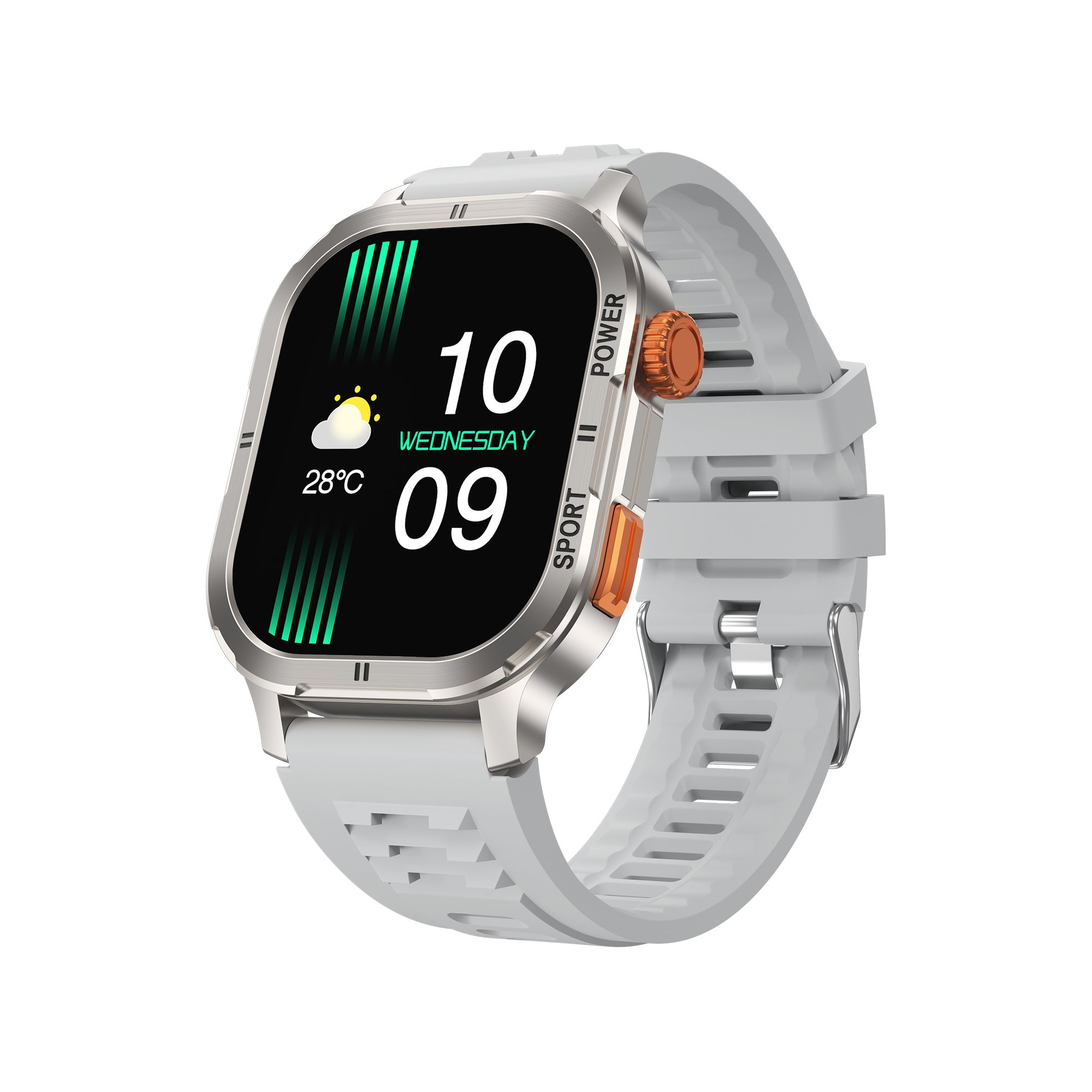 Outdoor SmartWatch M63 AMOLED Screen Smart Watch Adult Blood Oxygen Heart Rate Waterproof Metal Baday Rectangle Health Watch CE