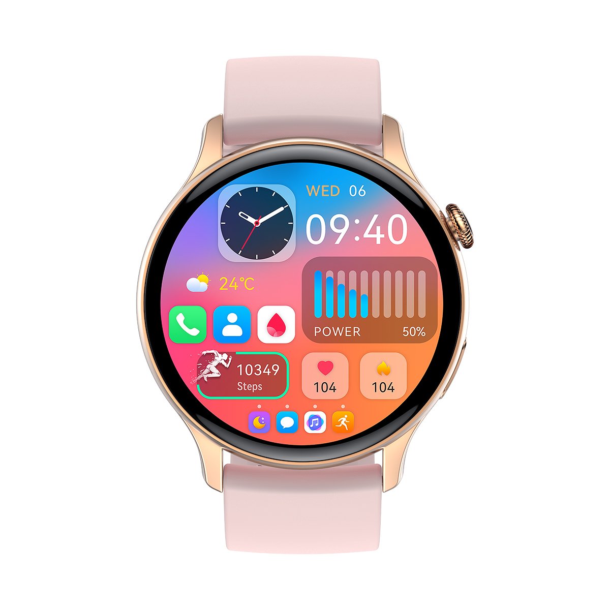 1.43" Round AMOLED HD Screen NFC BT Calling HK85 Smart Watch Health Monitoring Fitness Sports Smartwatch