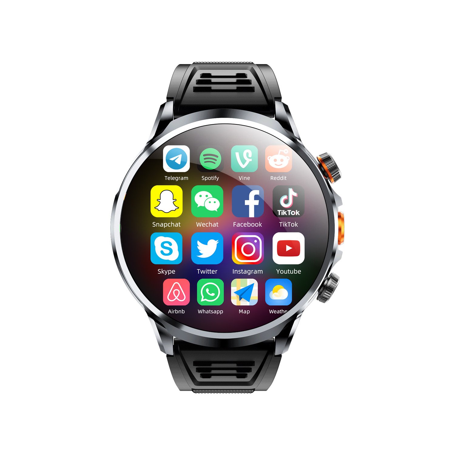 4G Network Brand New Global Android H18 Smart Watch Men's Dual HD Camera Full Touch Screen sport smart Watch 128G SIM Call