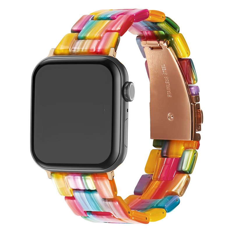 Resin Watchband Fashion Watch Strap 38mm 42mm Applicable to iWatch Watch Band 12345 New iWatch Watchband