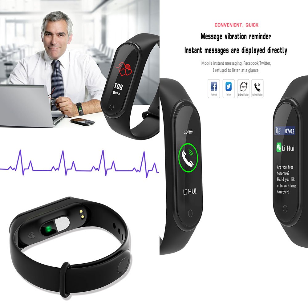 Watch manufacturer factory R&D design M4S body temperature monitor digital sports fitness smart watch