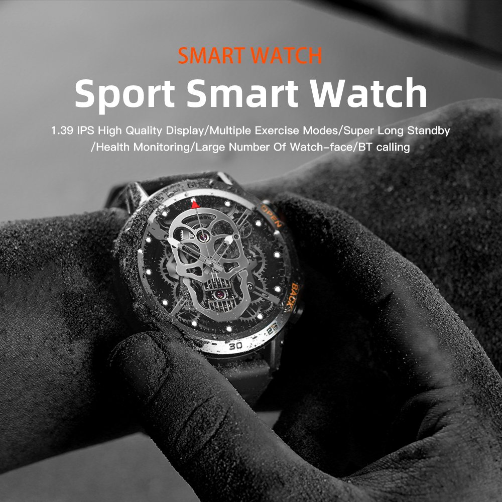 K52 Smart Watches For Men 400mAh Battery Sport Watch Heart Rate Blood Oxygen Monitor BT Call Smartwatch 1.39"