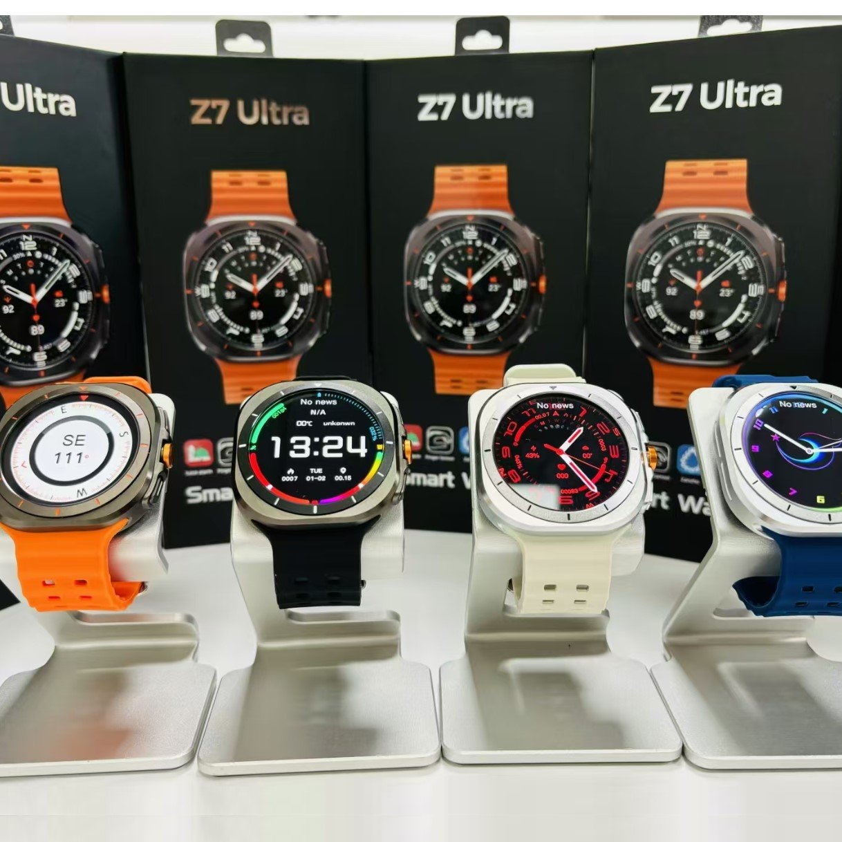 Fashion Sports Galaxy Shape Z7 Smart Watch 7 Ultra Outdoor 47mm PK W7 Smartwatch For Samsung Phones