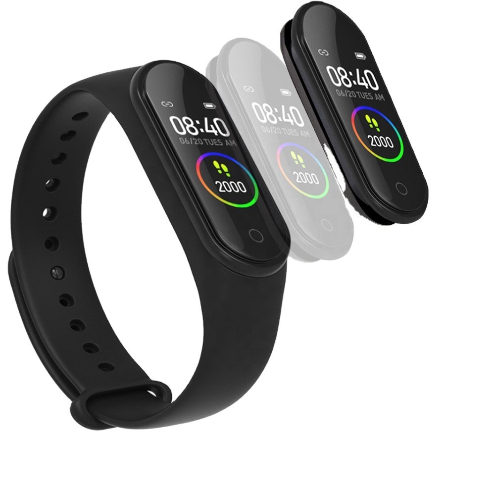2021 Amazon Hot Selling Mi 4 Smart Watch M4 Smart Band Bracelet Hr Bp Fitness Tracker M4 Smartwatch
