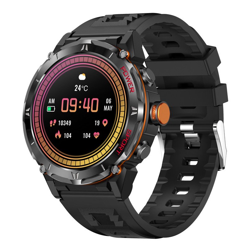 GPS smart Watch 1.43inch AMOLED BT Call Compass Altimeter Barometer outdoor sport Men Smartwatch IP68 Waterproof Y18 Smart Watch