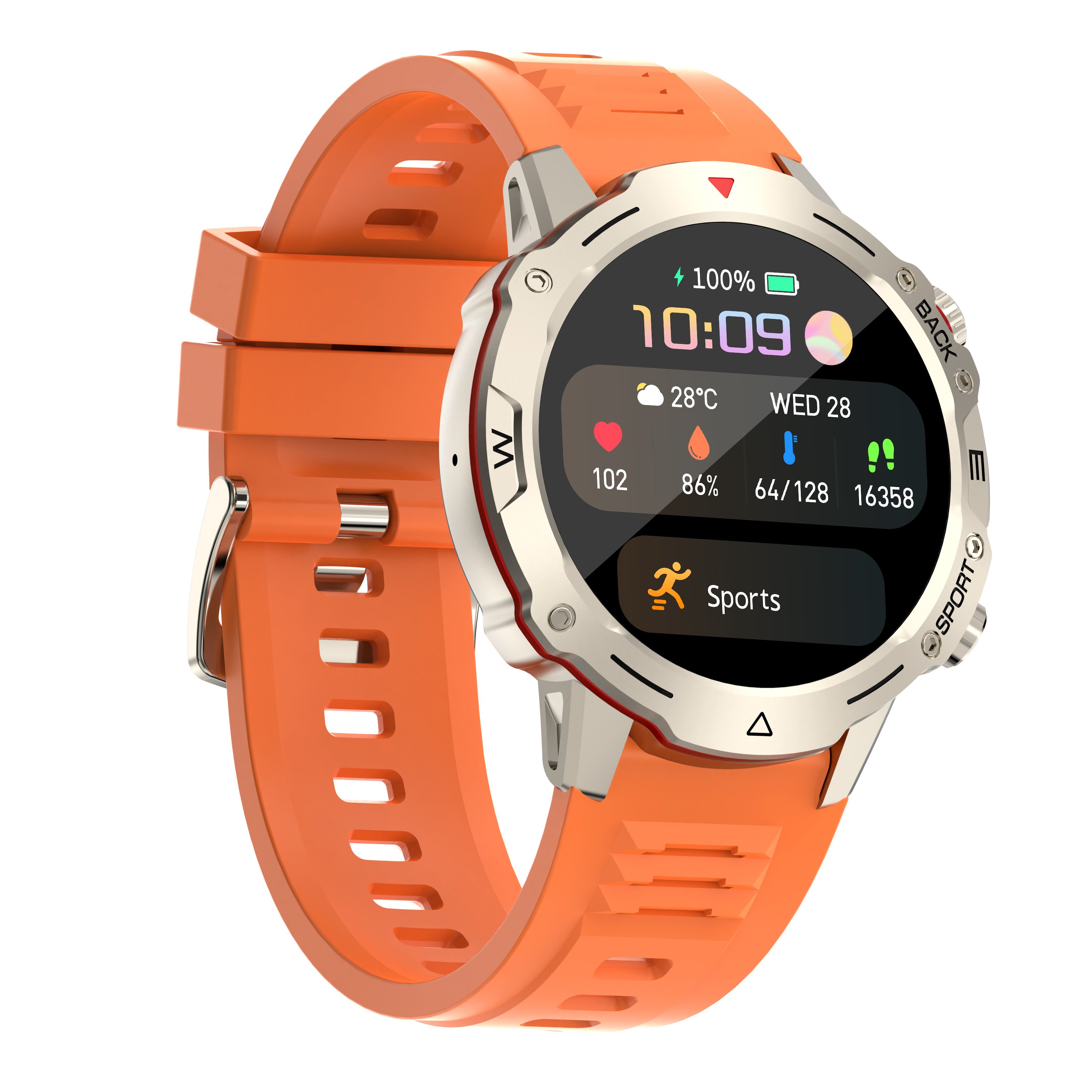 G102 2024 New stype Full Touch Screen 7 in 1 Multiple Straps S100 ULTRA Bracelet Heart Rate Sport Smart Watch with Watch Case
