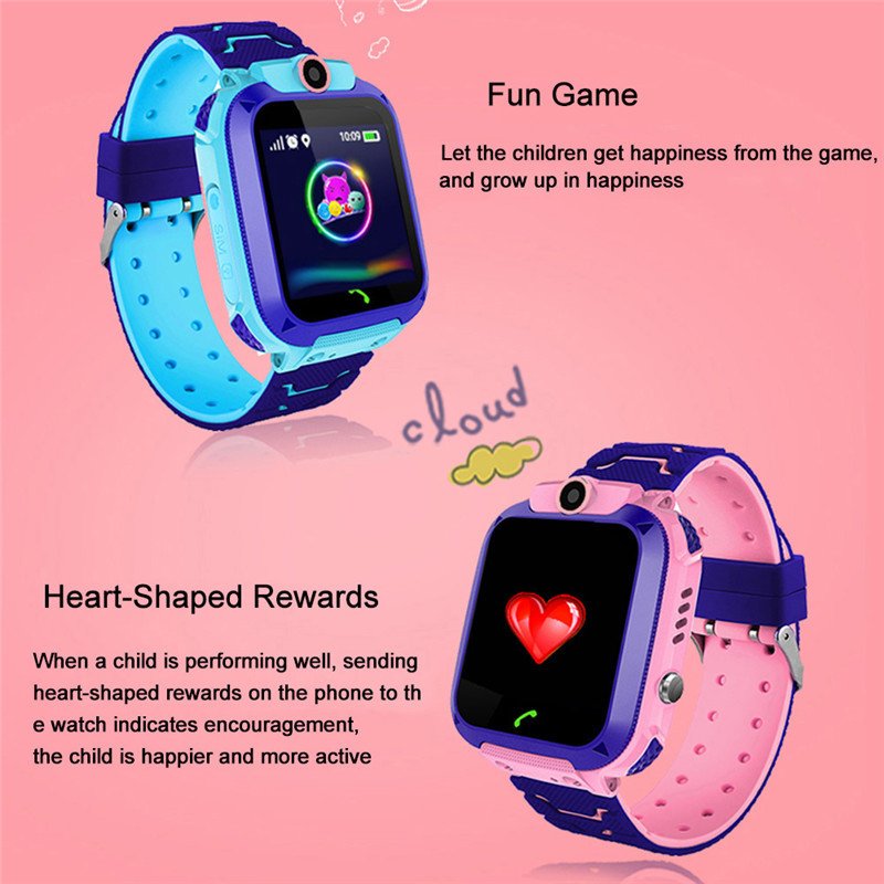 VITOG Q12 Smart Watch Kids Children Wristwatch Voice Chat Finder Waterproof Student Smart Phone for IOS Android Kids Toy Gift