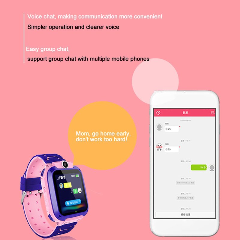 VITOG Q12 Smart Watch Kids Children Wristwatch Voice Chat Finder Waterproof Student Smart Phone for IOS Android Kids Toy Gift