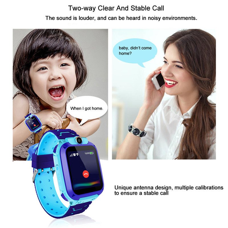 VITOG Q12 Smart Watch Kids Children Wristwatch Voice Chat Finder Waterproof Student Smart Phone for IOS Android Kids Toy Gift