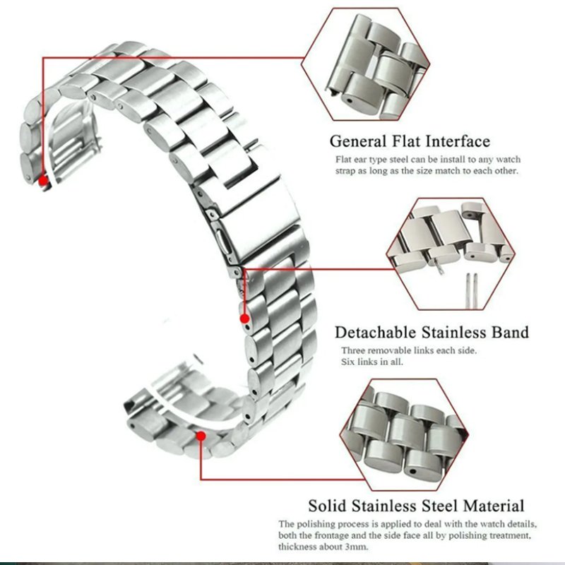Chinese Factories Custom Stainless Steel Strap Moulds Design Openning Watch Bands Smart Watch Quartz Watches Customized