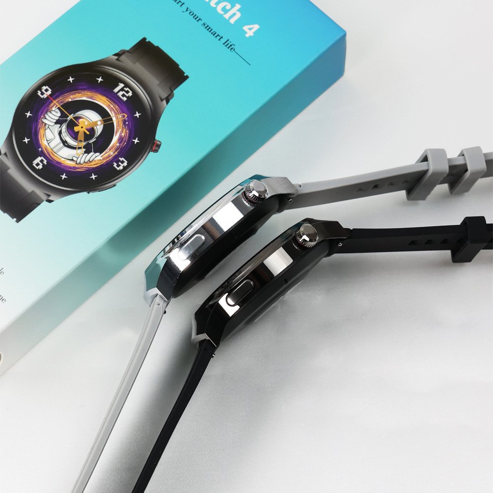 2024 Round Screen Smartwatches HD Full Touch Sport Health Monitoring BT Call Waterproof Fitness Heart Rate Watch 4 Smart watch
